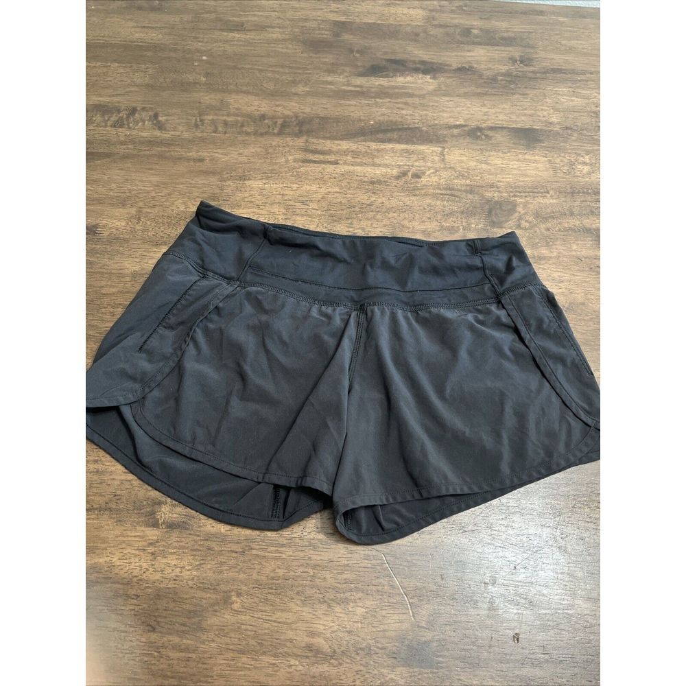 Lululemon‎ Black Womens 6 Stretch Running Workout Shorts